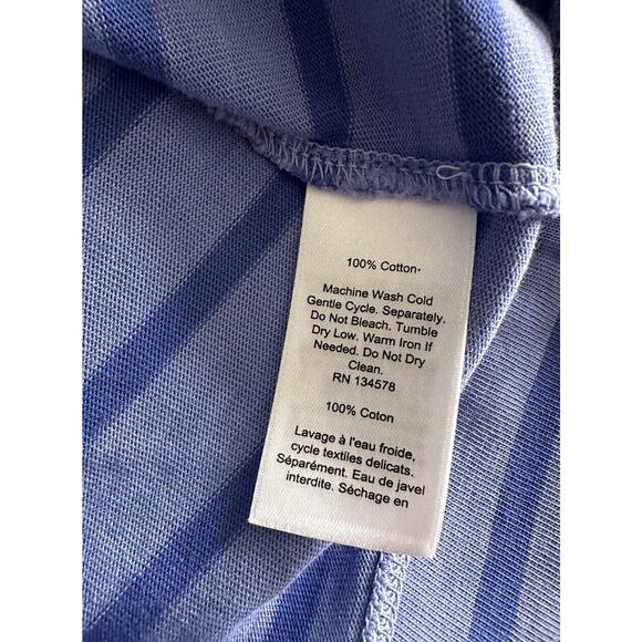 New Vineyard Vines Overdyed LS Stripe Knit Dress Cotton Indigo Marlin Color XS - Picture 5 of 5